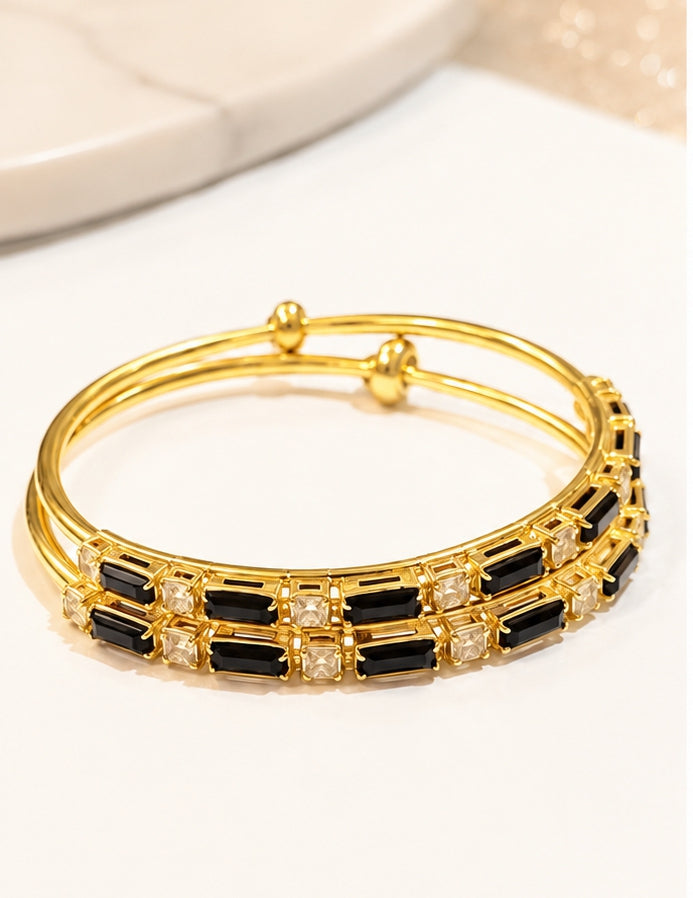 Pack Of 2 Women Adjustable Round Bangles