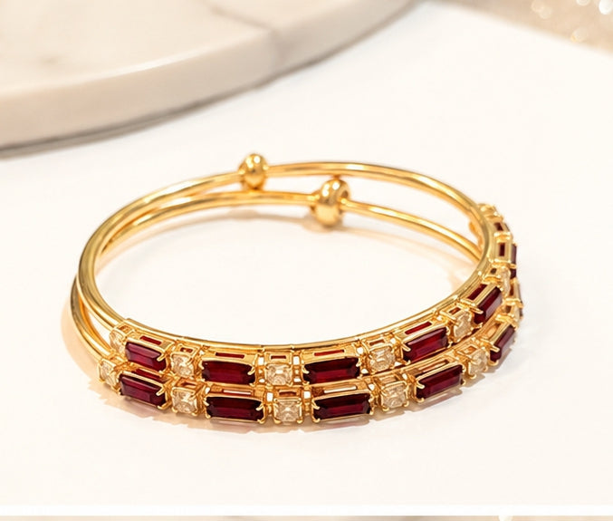 Pack Of 2 Women Adjustable Round Bangles