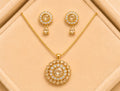 Set Of Female Trending Pandent Necklace With Pair Of Earrings