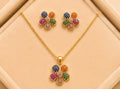 Set Of Female Beautiful Pendant Necklace With Pair Of Earrings